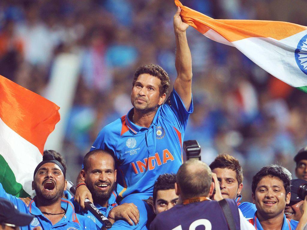 This image is of sachin tendulkar