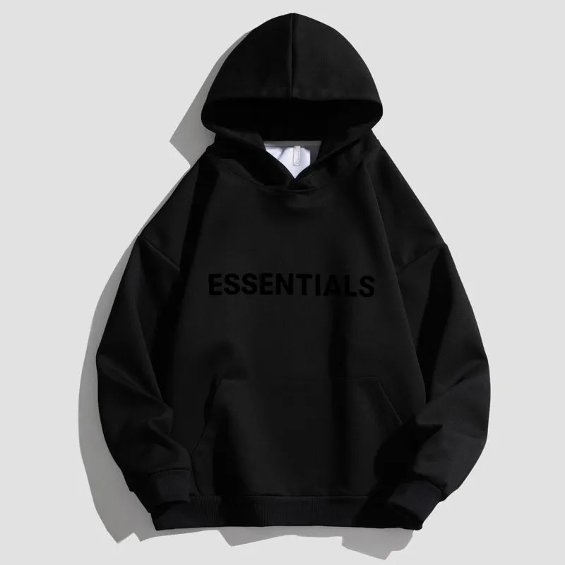 Black Essentials Hoodie – Winter Style for New Year