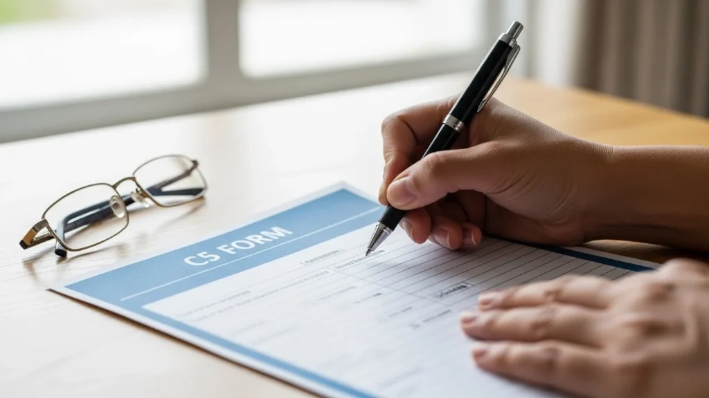 Filling out the C5 form